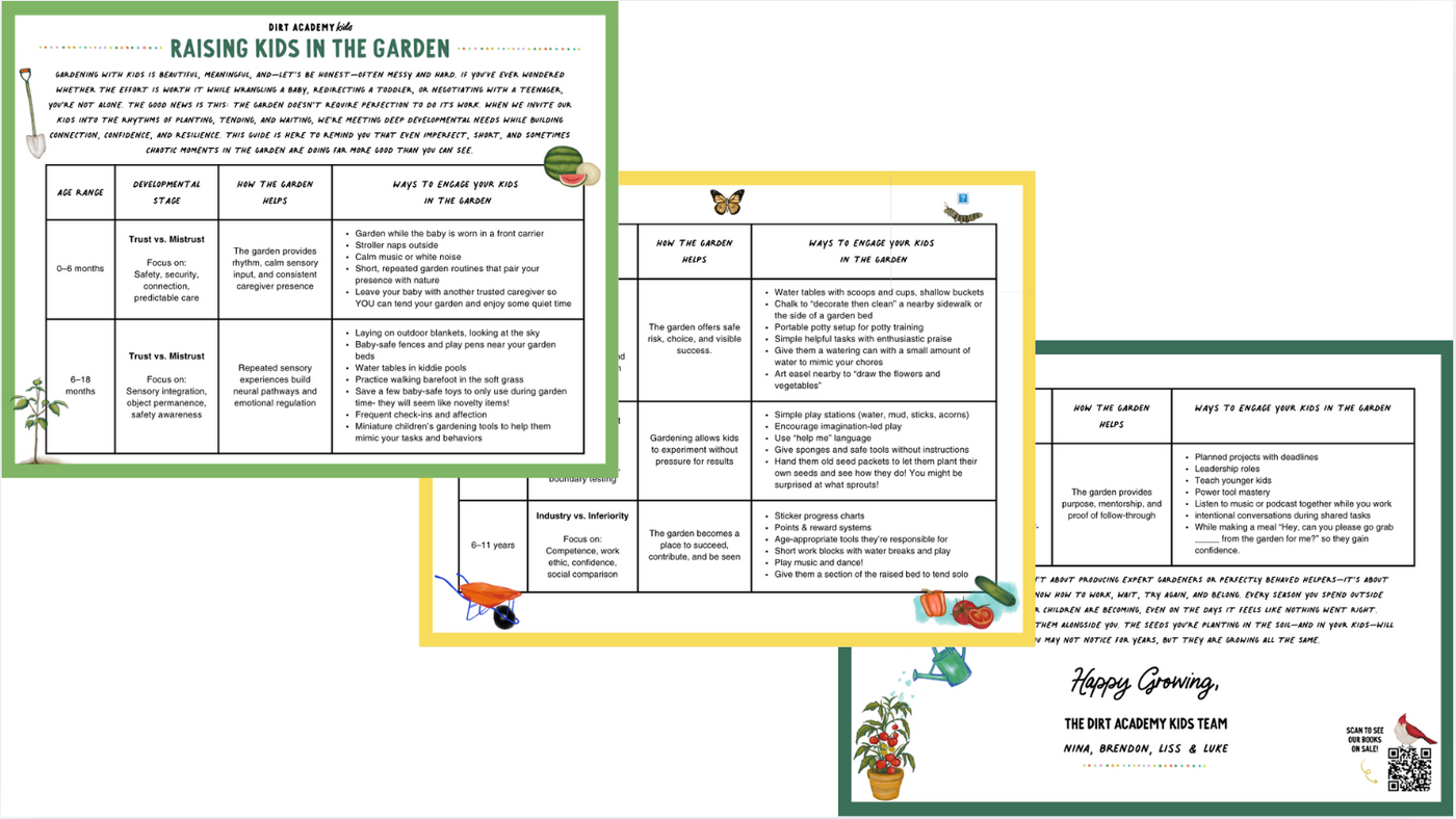 Free "Raising Kids in the Garden" Guide